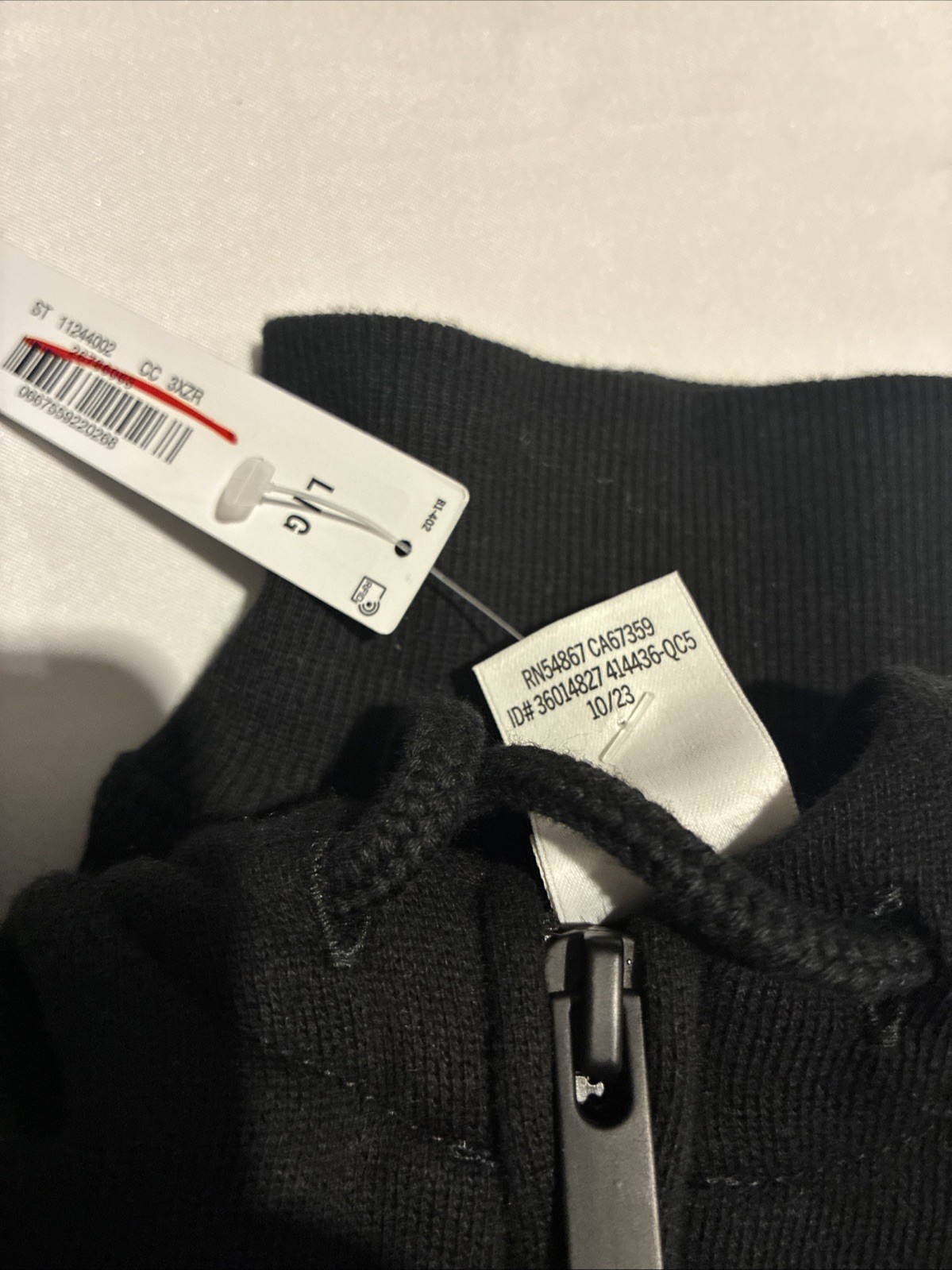 New Victorias Secret Pink Full Zip Hoodie (L)Drawstring Ivy Logo Pockets NWT