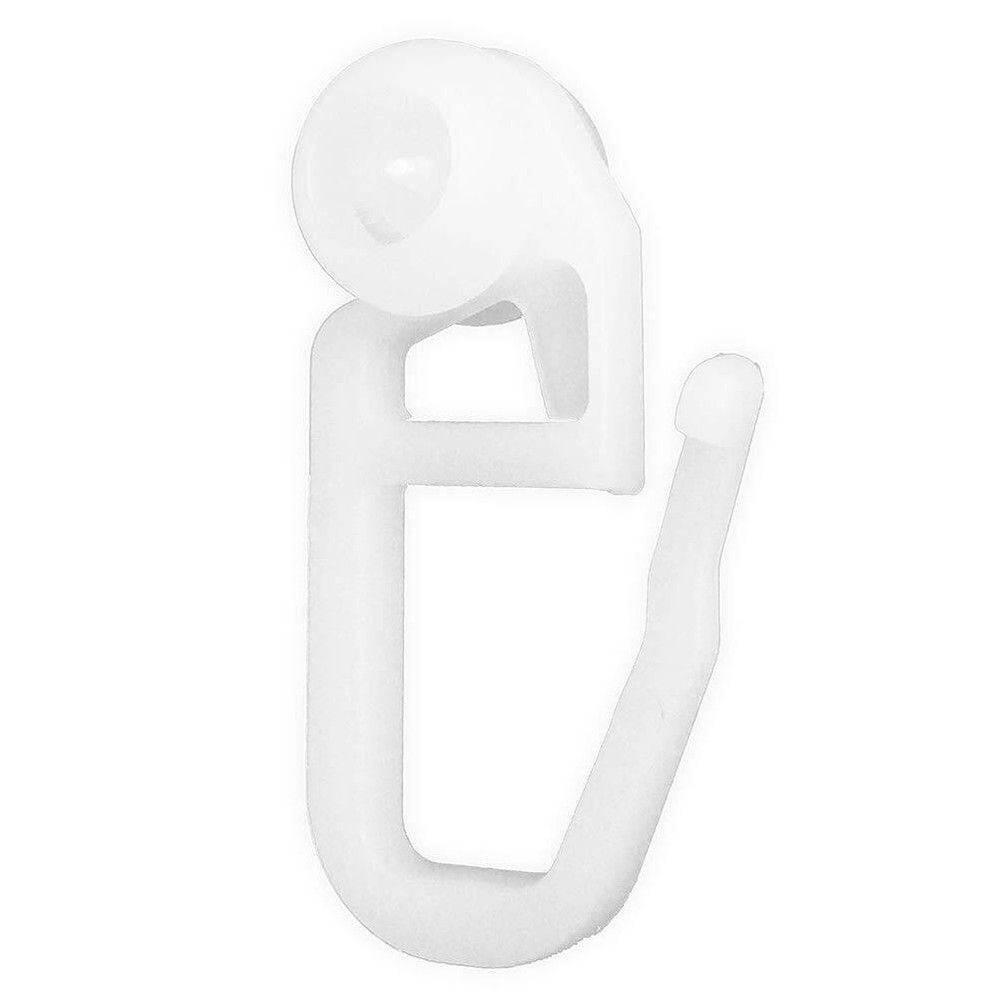 100Pcs Plastic Carrier Slide Wheels Rollers Curtain Track Hook Universal Curt...