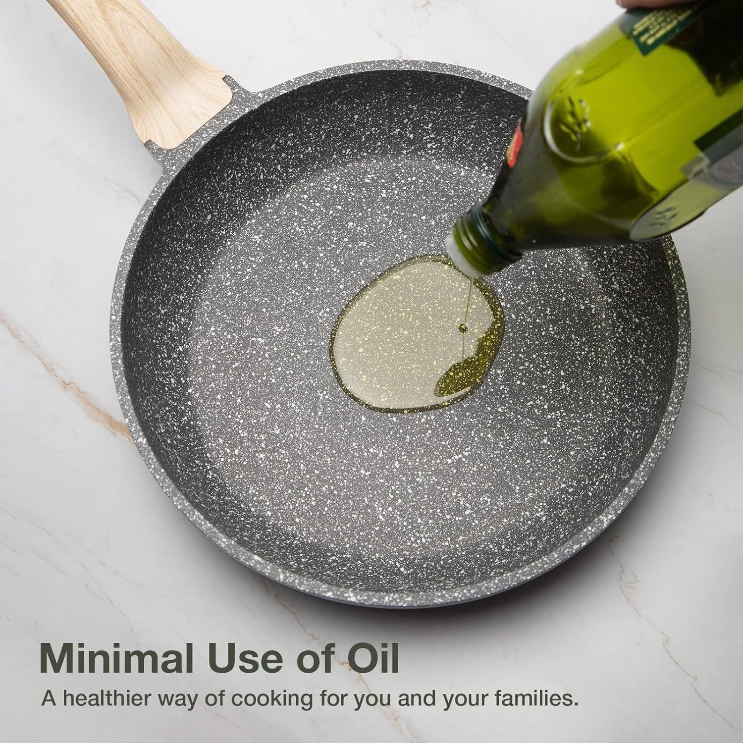 Nonstick Frying Pan Skillet,Non Stick Granite Fry Pan Egg Pan Omelet Pans, Stone