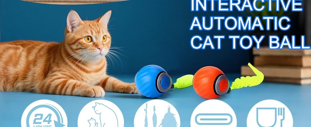 Interactive Cat Toy Ball - Automatic Interactive Cat Toys for