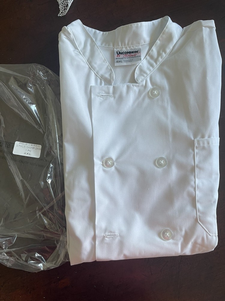 White chef jacket short sleeve 3XL 6 available