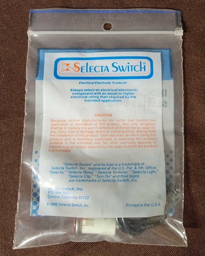 Selecta SL53216-6-BG AMBER Indicator Light 125 Volt NEON Panel Mount