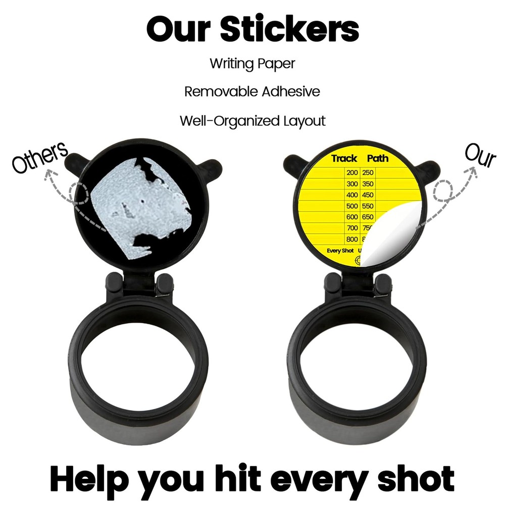 Twizz Scope DOPE Sticker Pack: Removable, Writable Adhesive Yellow + Green