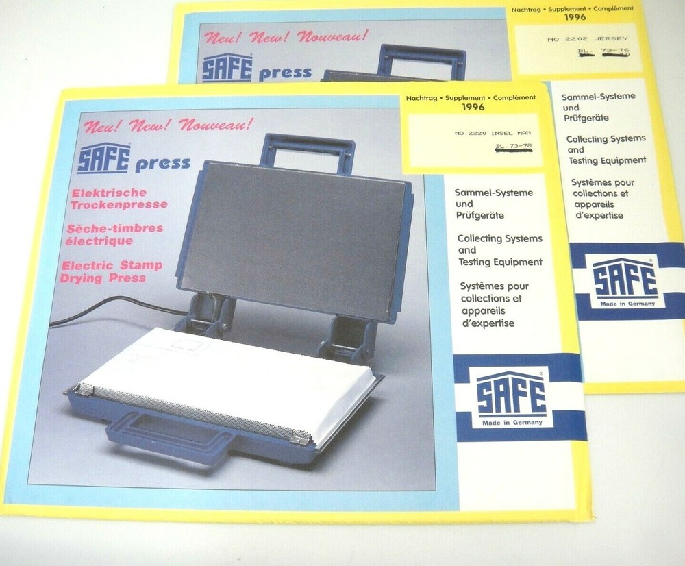 SAFE 1996 Jersey & Isle of Man Stamp Album Pages Illustrated w Clear Overlay New