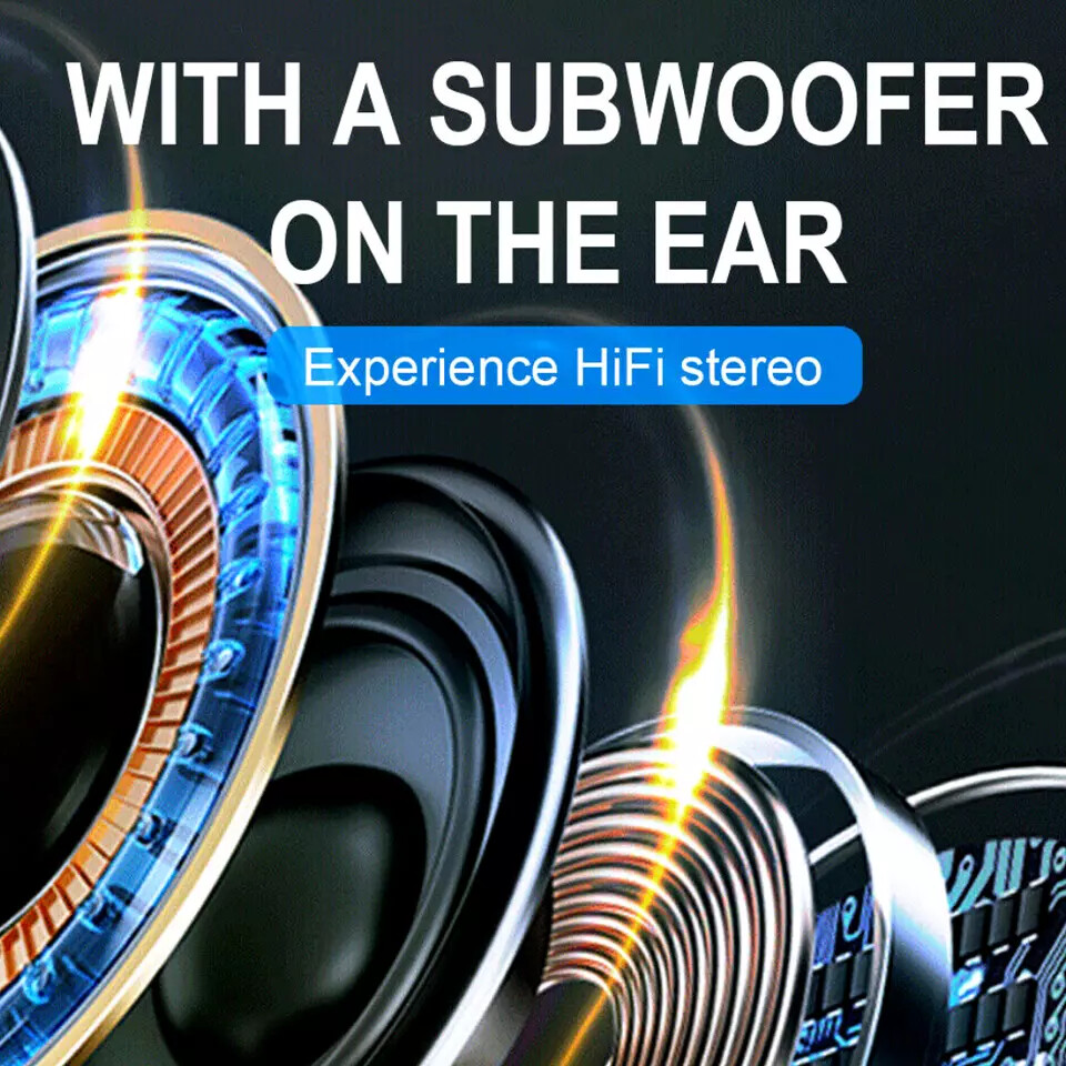 Bluetooth 5.0 Ear Hook Headset Wireless Earphones Earbuds Stereo Headphones