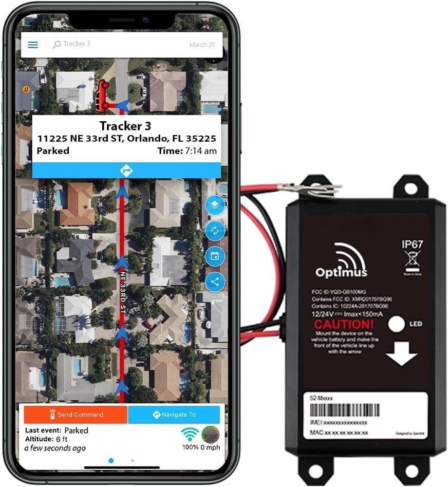 Wired GPS Tracker for Vehicles - Real-Time Updates & Easy Battery Install
