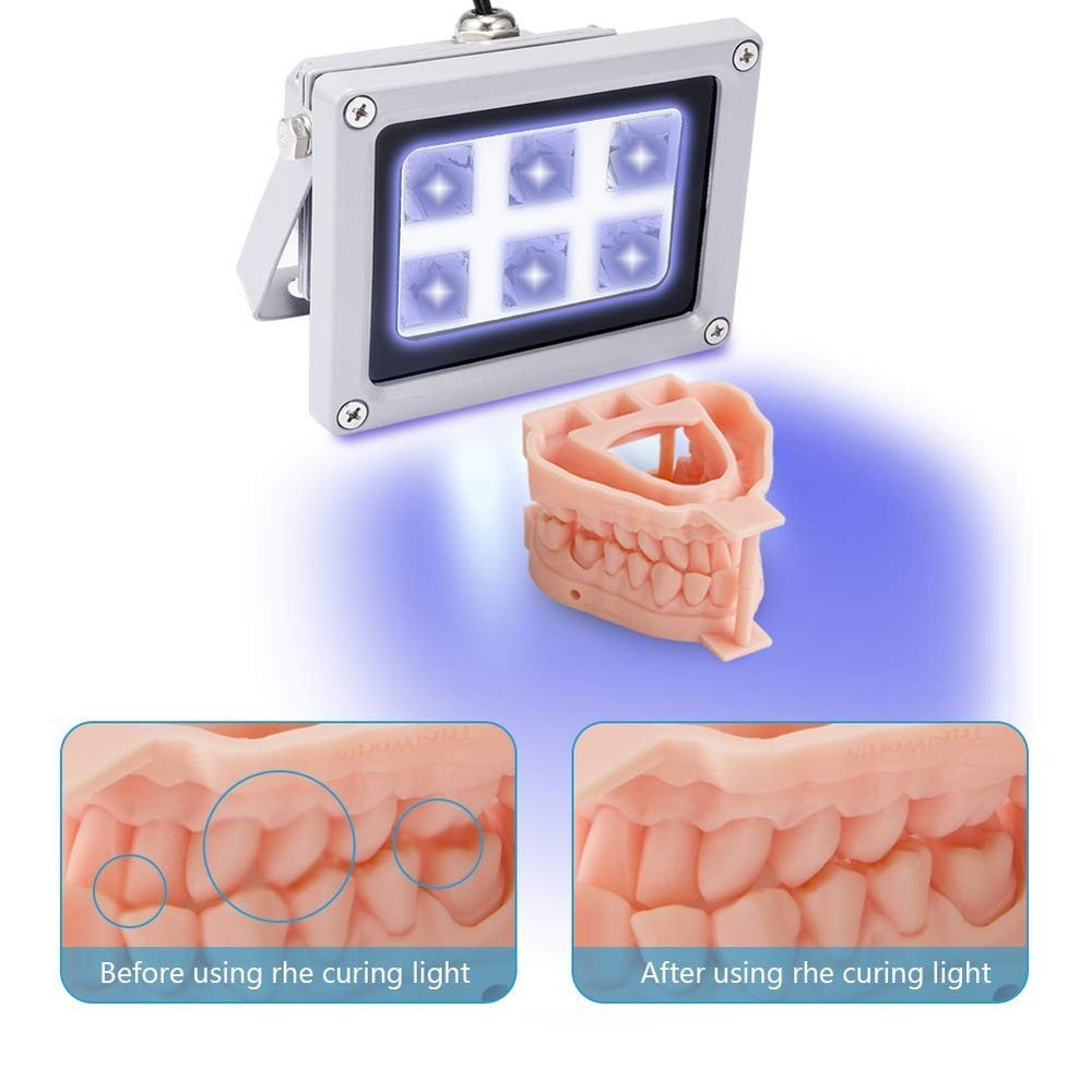 3D Printer UV Resin Curing Light with Solar Turntable 360°Rotating Silver