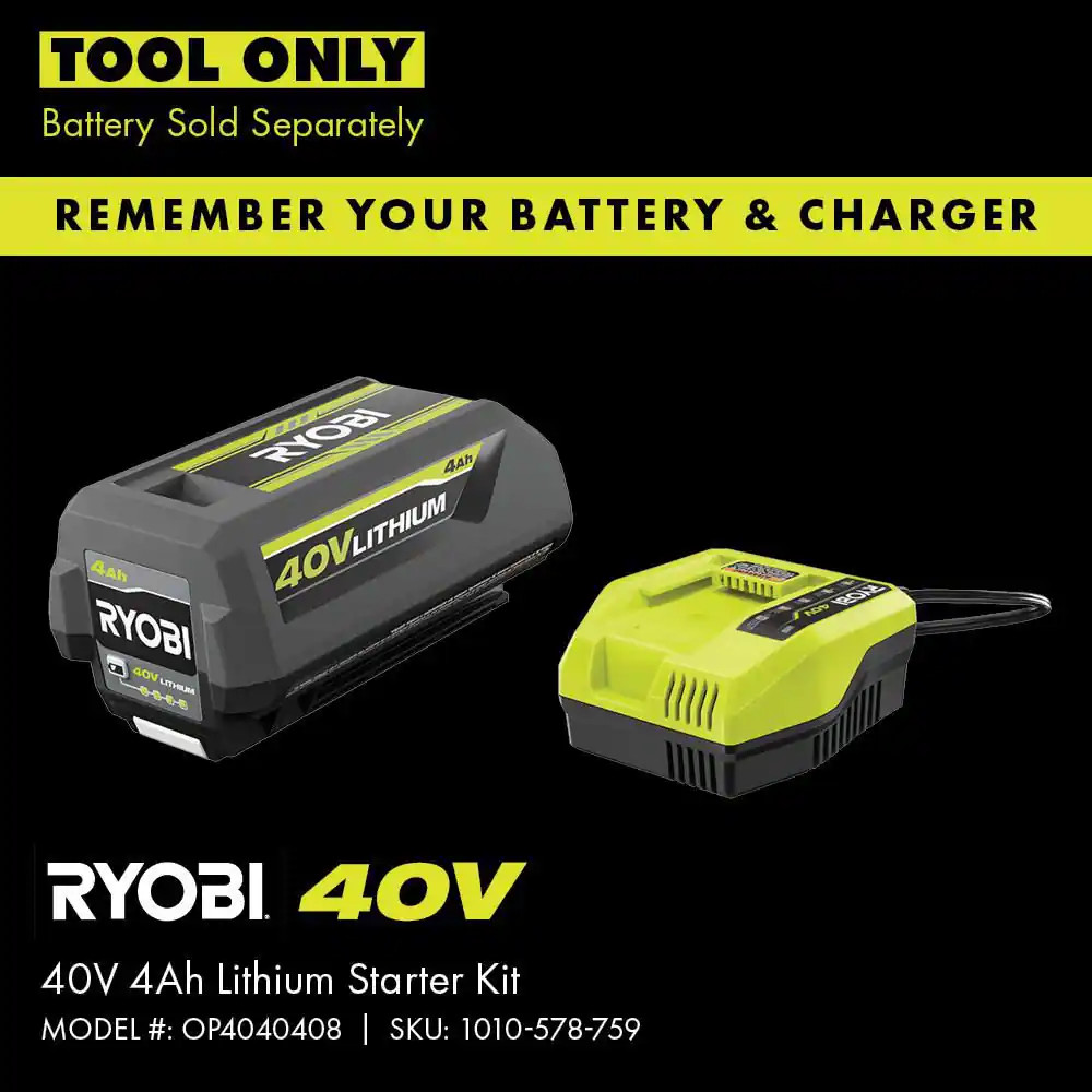 40V 120 MPH 550 CFM Cordless Battery Leaf Blower (Tool Only)