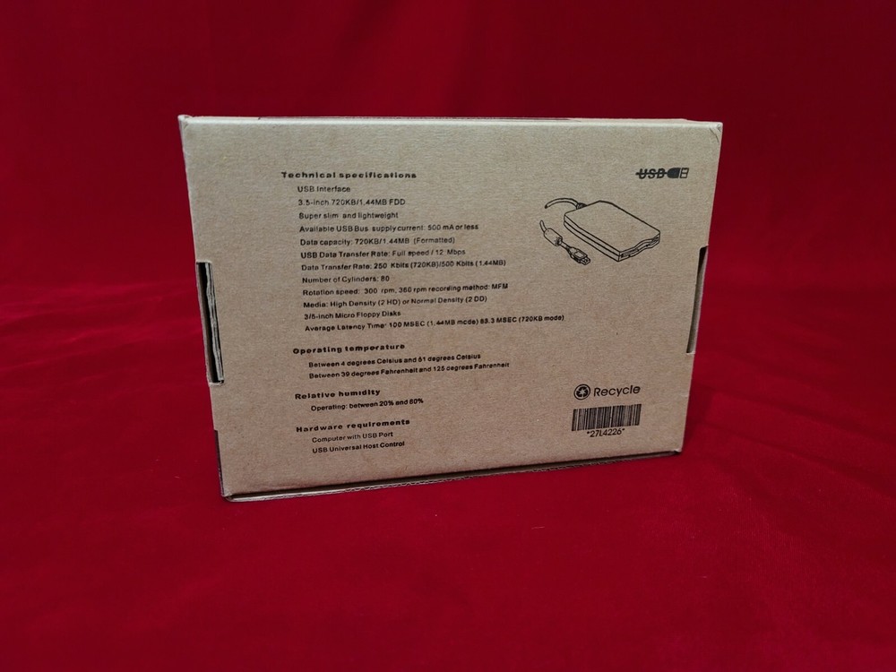 Portable USB Floppy Drive 3.5 Inch Card Reader Computer Accessory USB External