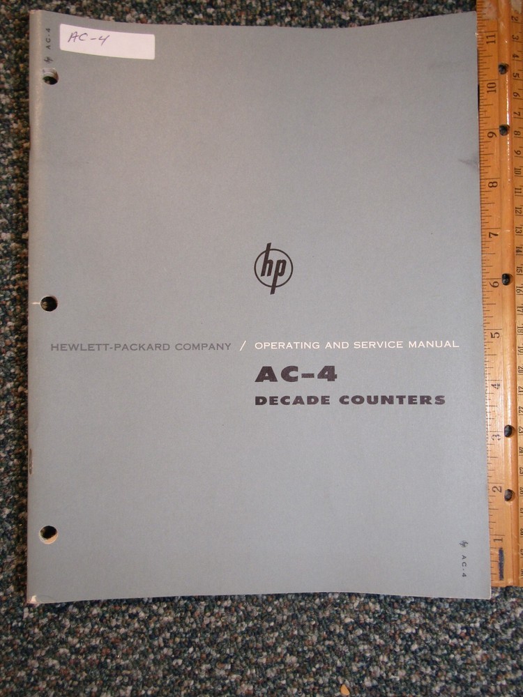 HP Decade Counters AC-4 Operating & Service Manual ~ Original