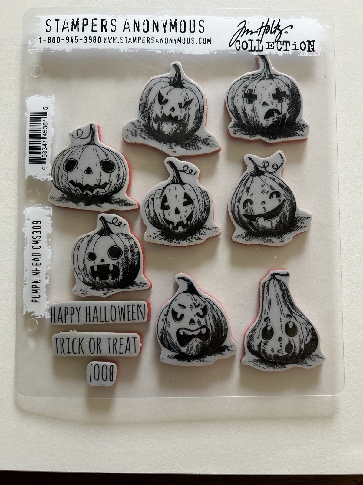Tim Holtz Stampers Anonymous Pumpkinhead Halloween Scarecrow Unraveled 4 Sets