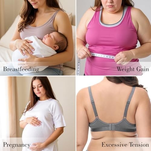 12PCS Bra Extender 4 Hooks, Elastic Bra Strap Extender, 4 Hooks Plus Size Bra