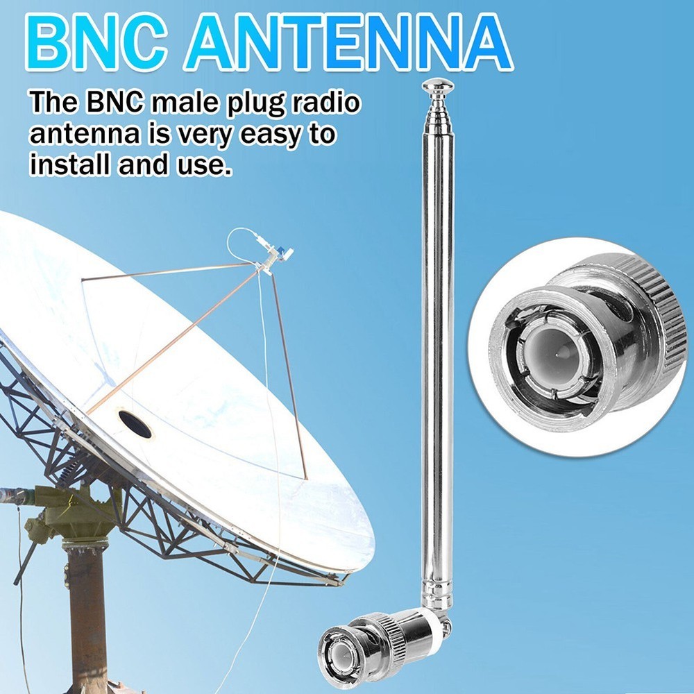 Efficient Retractable BNC Antenna 7 Sections Suitable for Radio Scanners