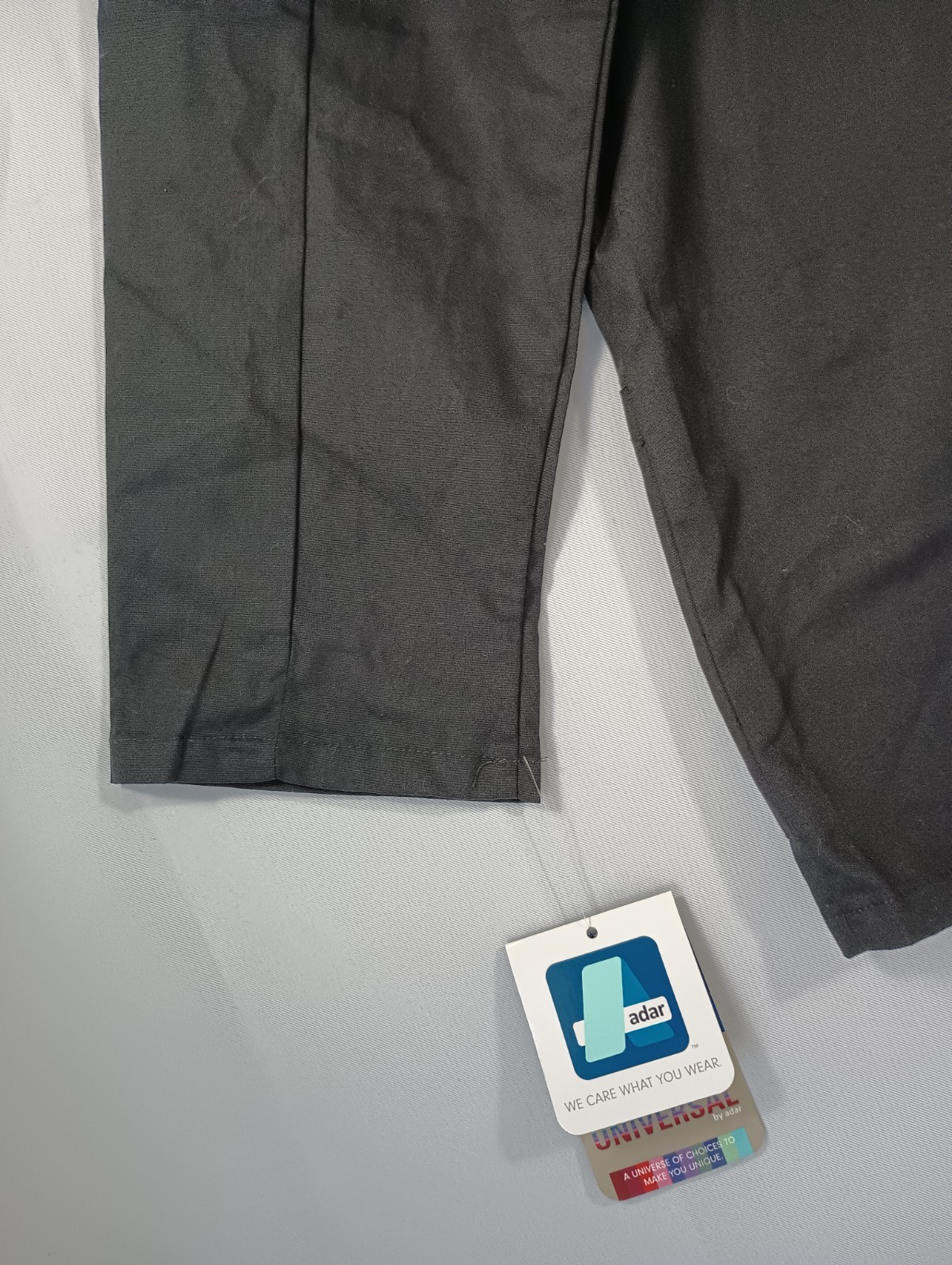 Adar NEW Unisex Large Black Doctor Nurse Multiple Pockets Consultation Coat