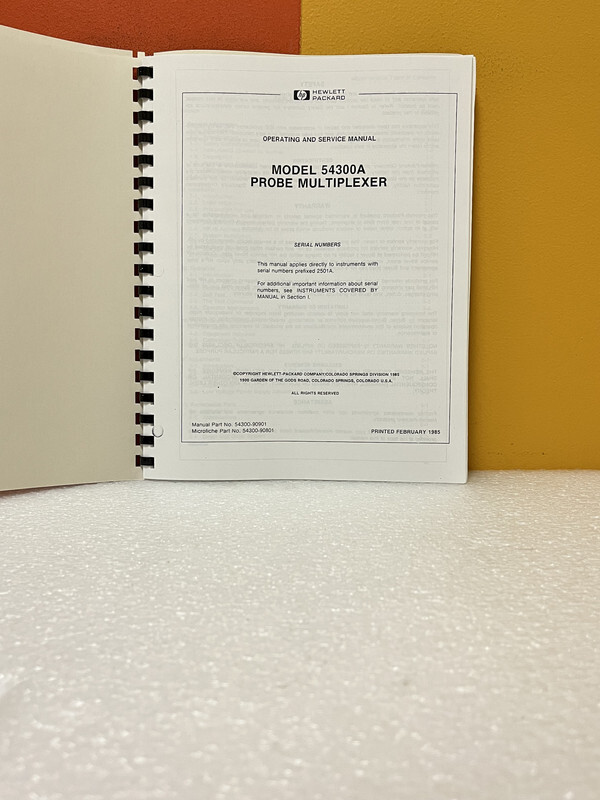 HP 54300-90901 Model 54300A Probe Multiplexer Operating & Service Manual