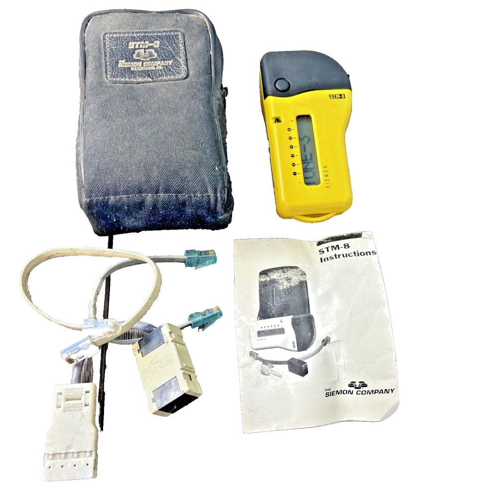 Siemon STM-8 Network Cable Tester Cabling System w/ Test Cables Extras