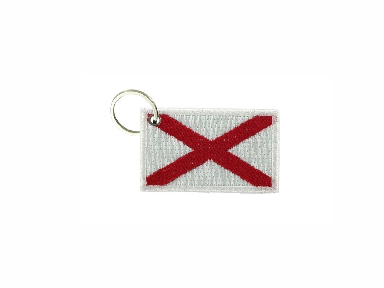 Keychain keyring embroidered embroidery patch double sided flag saint patrick st