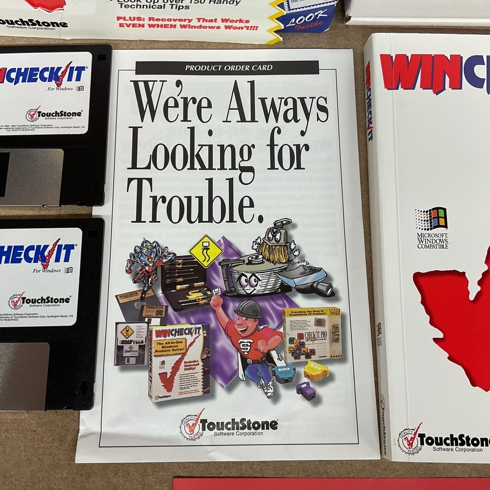 WinCheck It All-In-One Windows 3.1 Problem Solver 3.5” Disks Vintage Computing