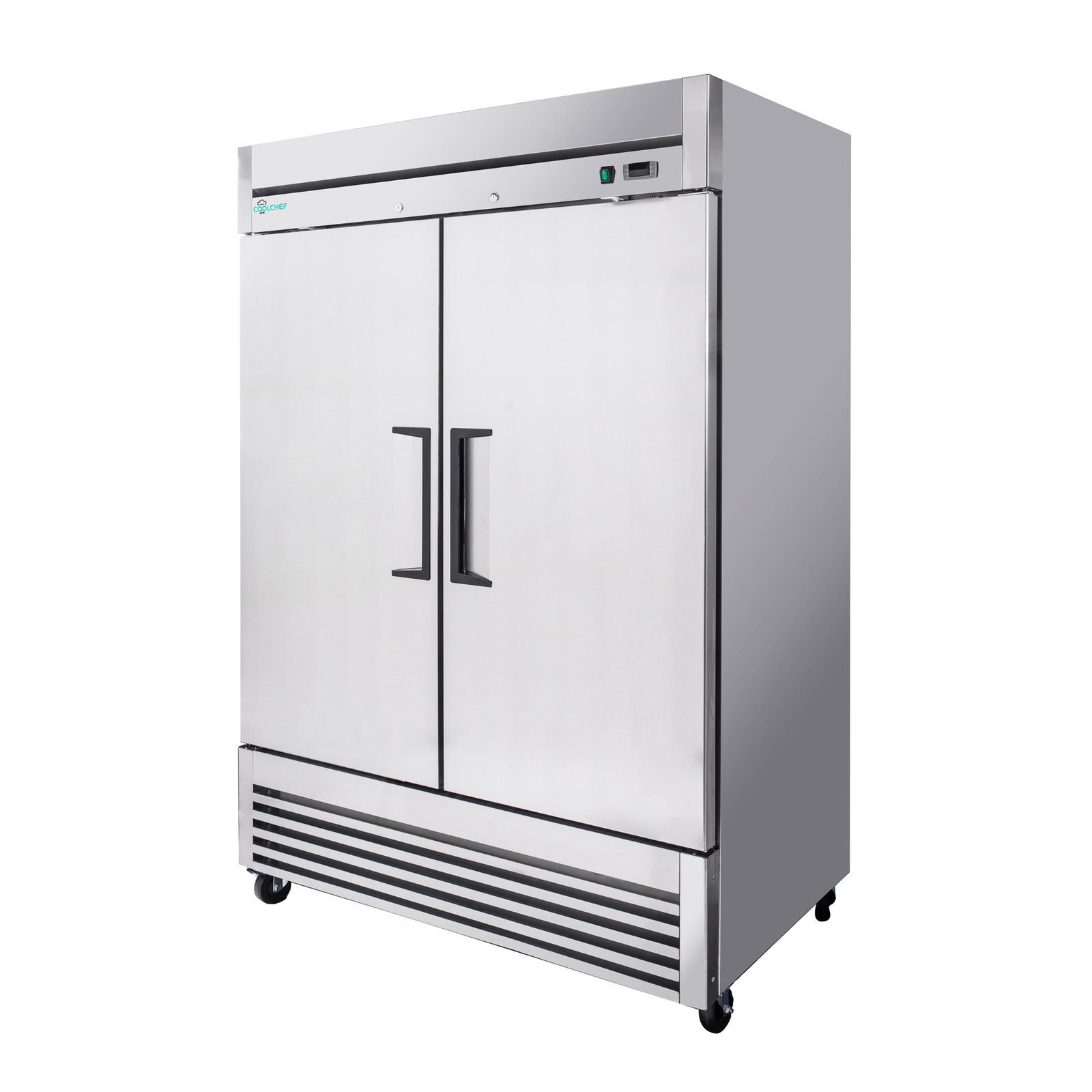 Commercial 54'' Reach-In Refrigerator Stainless Steel Solid 2 Doors 49 Cu.ft.