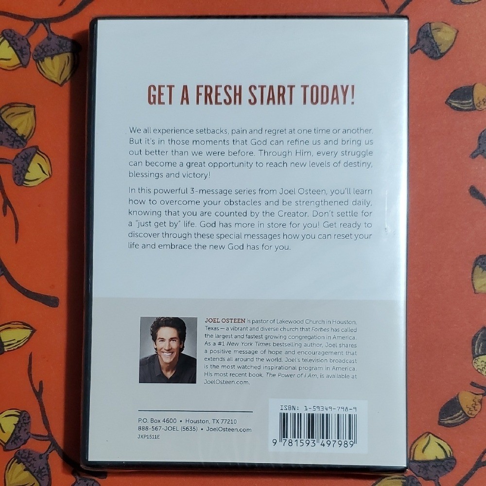 Reset by Joel Osteen 3 Message DVD CD setSEALED
