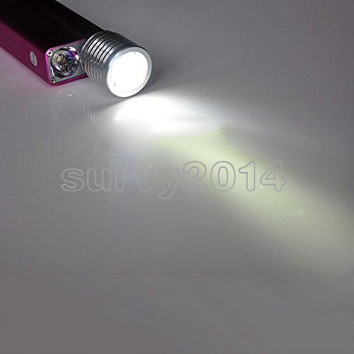 Aluminum 3W USB LED Lamp Socket Spotlight Flashlight White Light