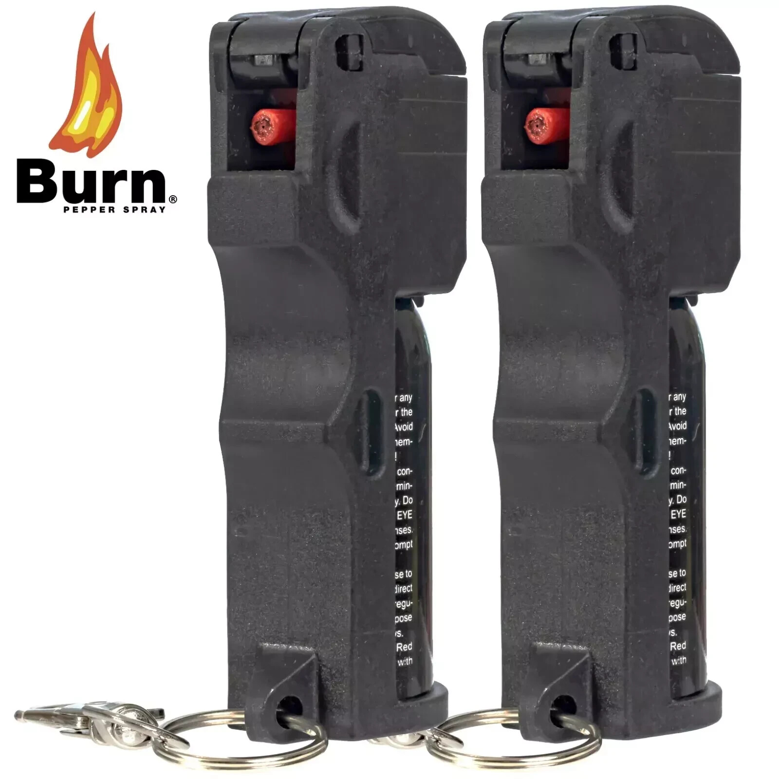 2 Pack Burn Pepper Spray 1/2oz - Self Defense Personal & Safety - Police Grade