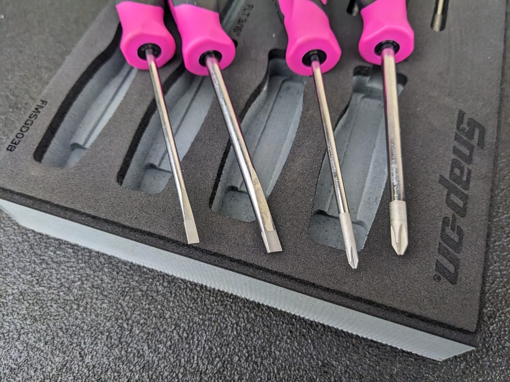 #bn763 Snap-On Tools NEW FMSGD03B Mini Screwdriver Pick Set Pink