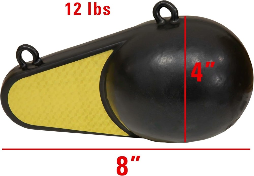 Extreme Max 12 lb. Coated Downrigger Weight - Gold Flash