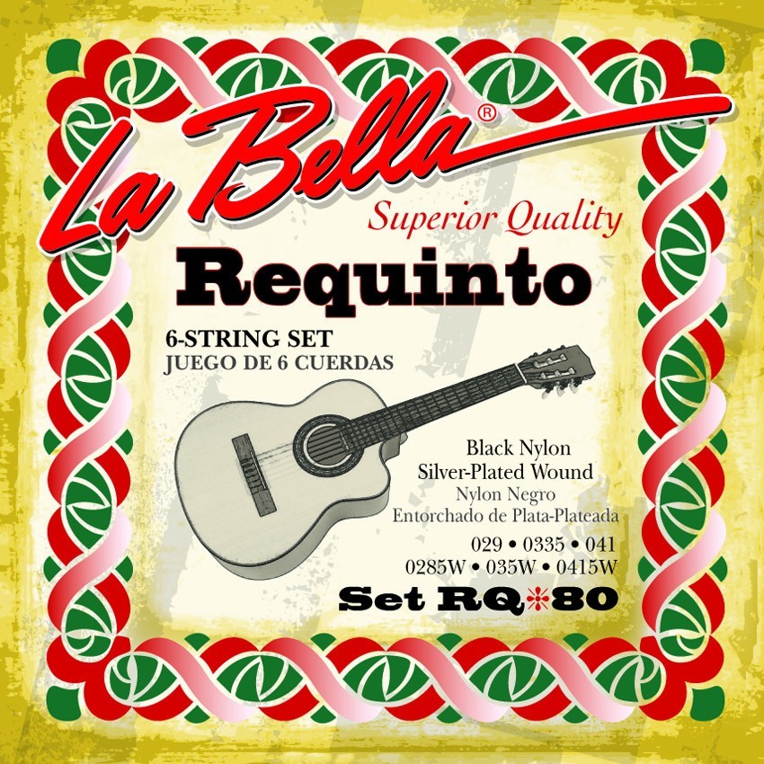 Requinto Cuerdas La Bella String (5 Sets) 6 Strings Juego de 6 Cuerdas - Nylon