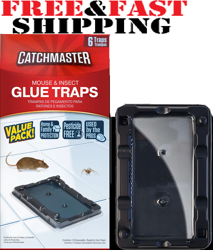 Catchmaster Mouse & Insect Solid Glue Traps 6 Count