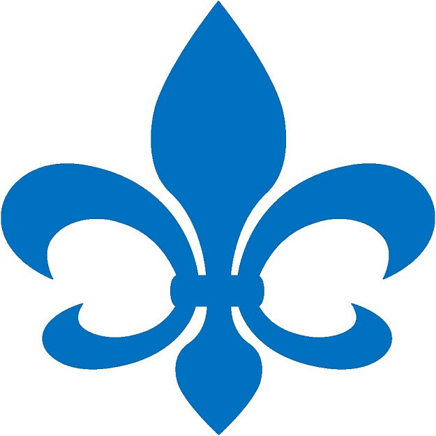 30 Custom Blue Fleur De Lis Personalized Address Labels