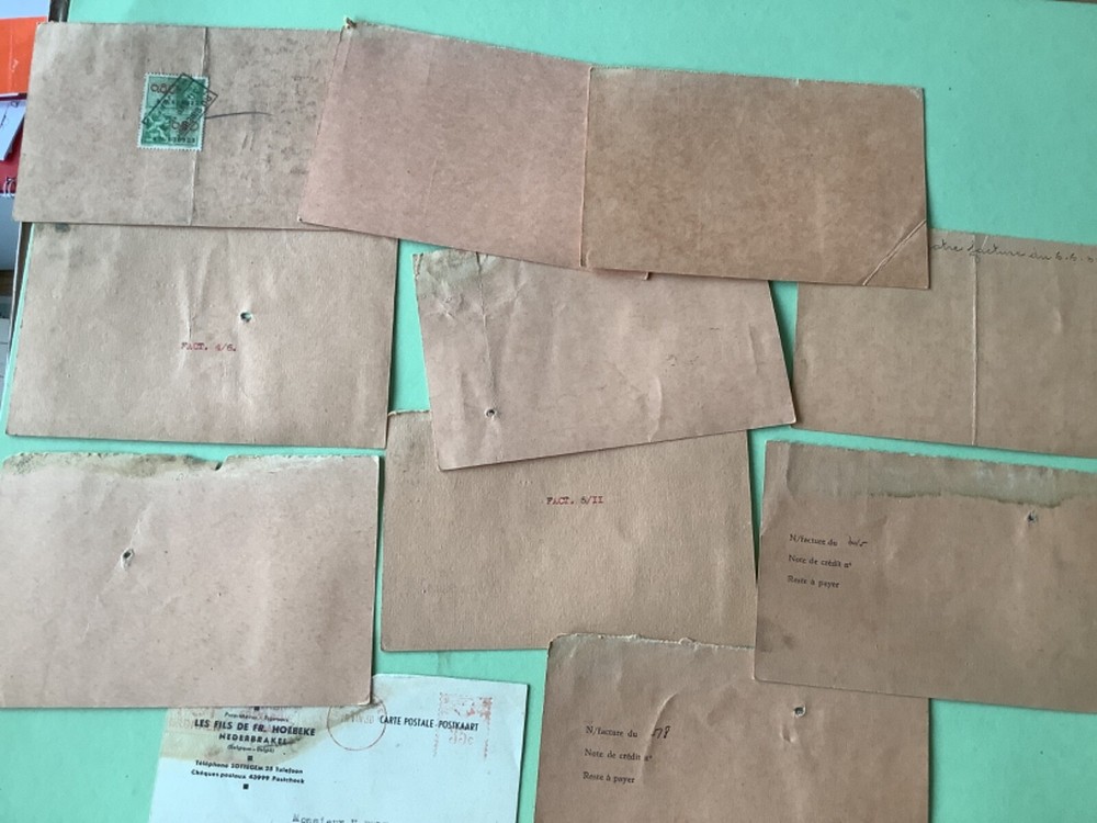 Belgium packet post receipts mostly 1938 11 item Ref A1974