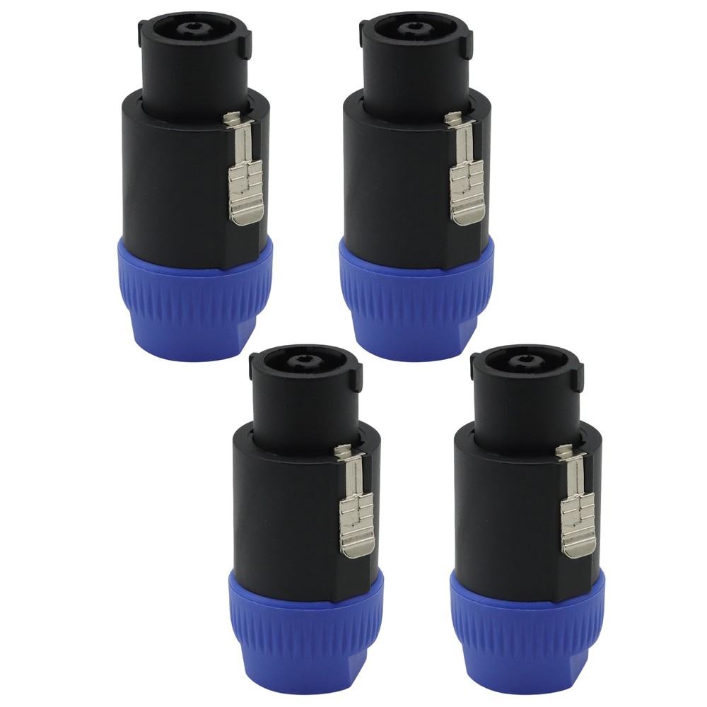 4Pack NL8FC 8 Pole Locking High-Load Speakon Connector Replacement for Neutrik