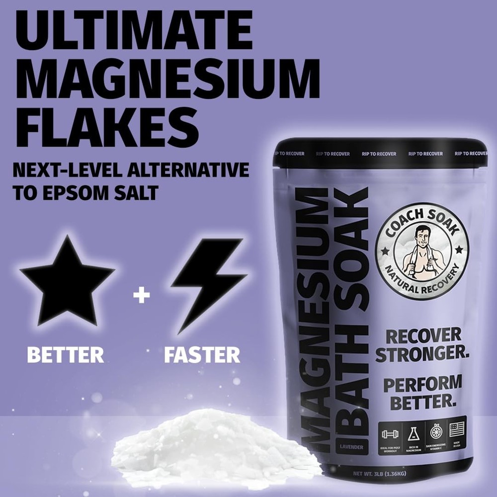 Coach Soak Calming Magnesium Flakes 3 lb Lavender