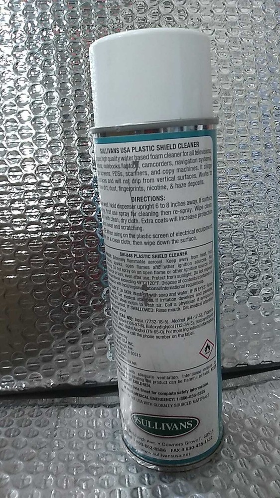 Sullivans Plastic Shield Cleaner Cleans Plastic Surfaces 19oz