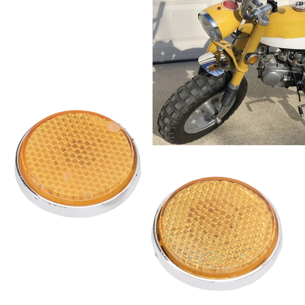 Front Fork Leg Reflectors 43mm Diameter Front Fork Round Reflector Enhanced MDYY