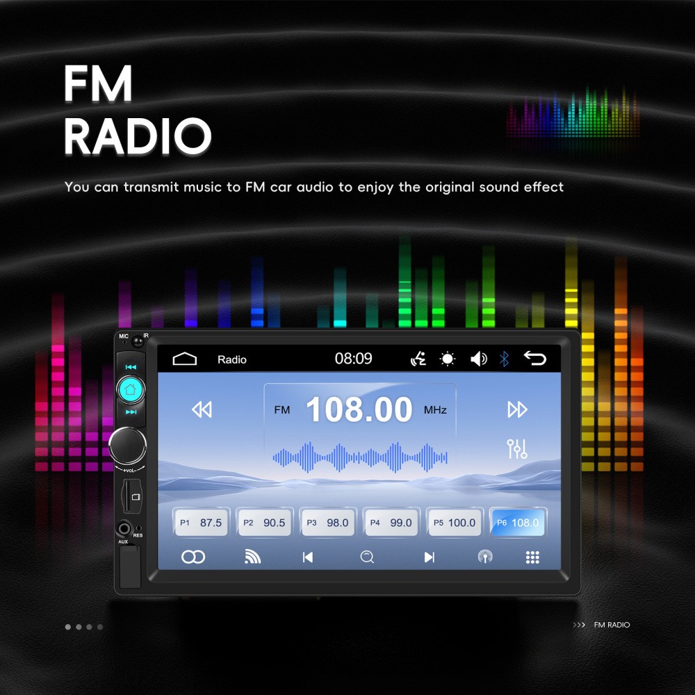 7" Double 2Din Car Stereo Radio Touch Screen Bluetooth FM Mirror link MP5 Player