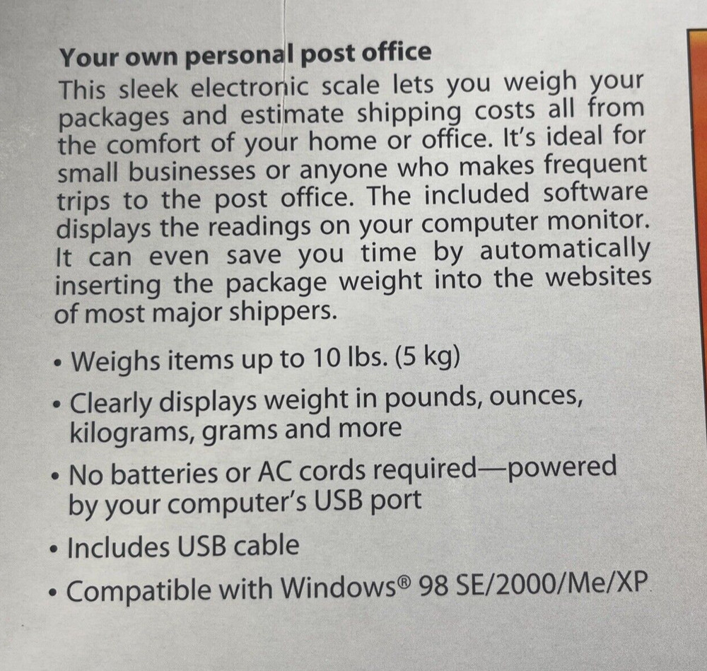 RADIO SHACK 26-950 USB Electronic SCALE 🆕 in Open Box