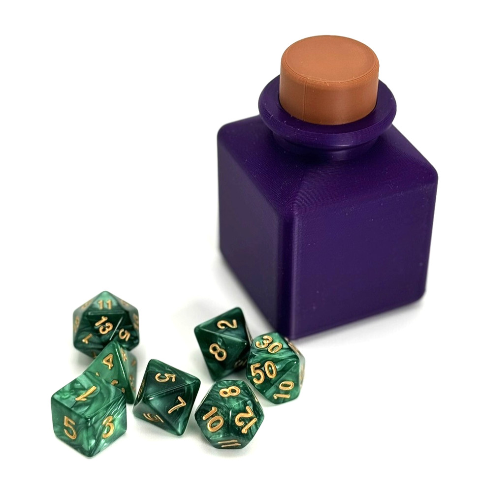 Potion Bottle Dice Storage Container – Unique Dice Holder for DND, Tabletop RPG