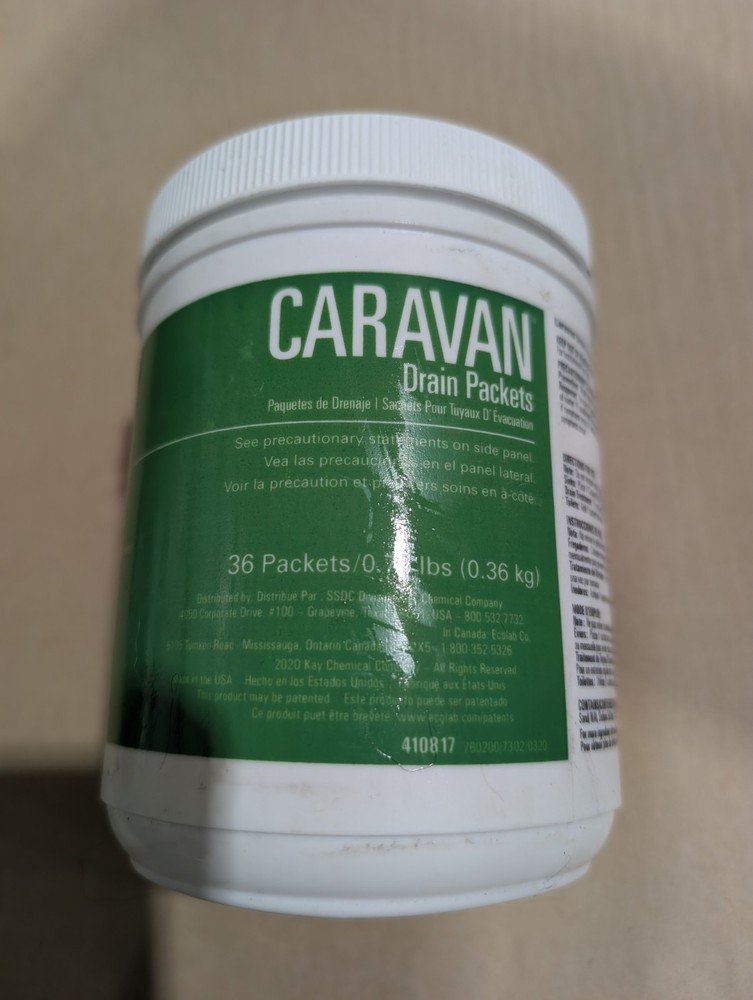 Caravan Drain Packets 36 Pack 2 Containers