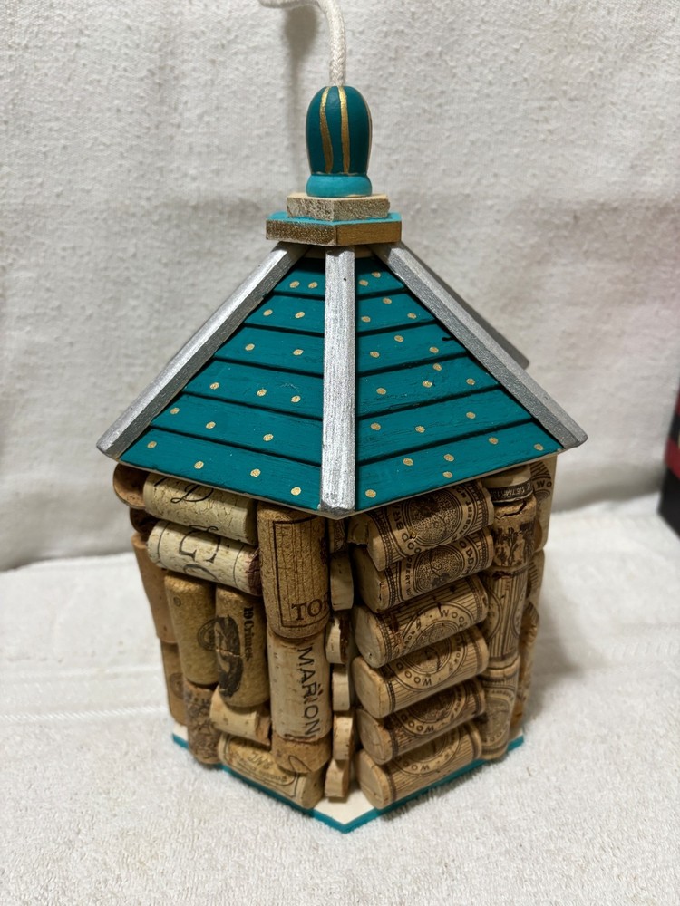 BIRD HOUSE CORK DESIGN HANDMADE
