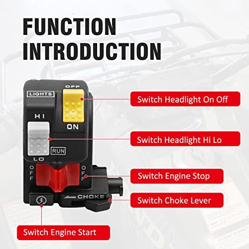 Compatible with Honda FourTrax 300 TRX300 Start Stop Switch Button Left
