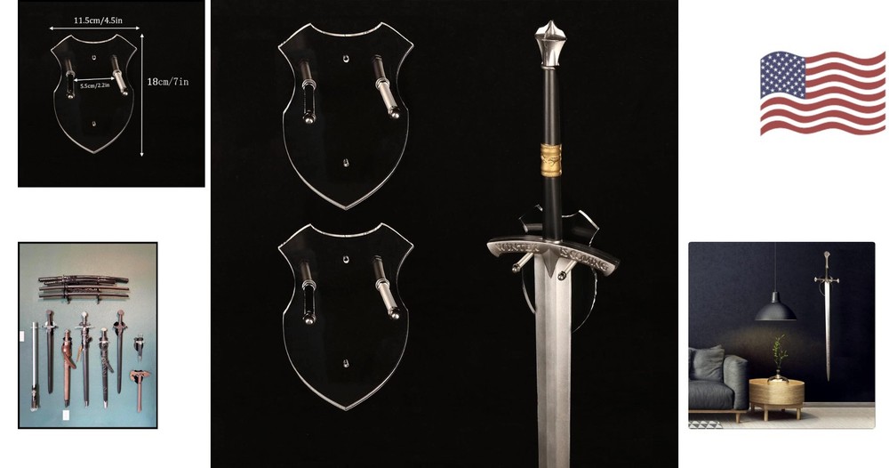 Multi-Purpose Transparent Sword Rack - Easy Assembly Display Solution