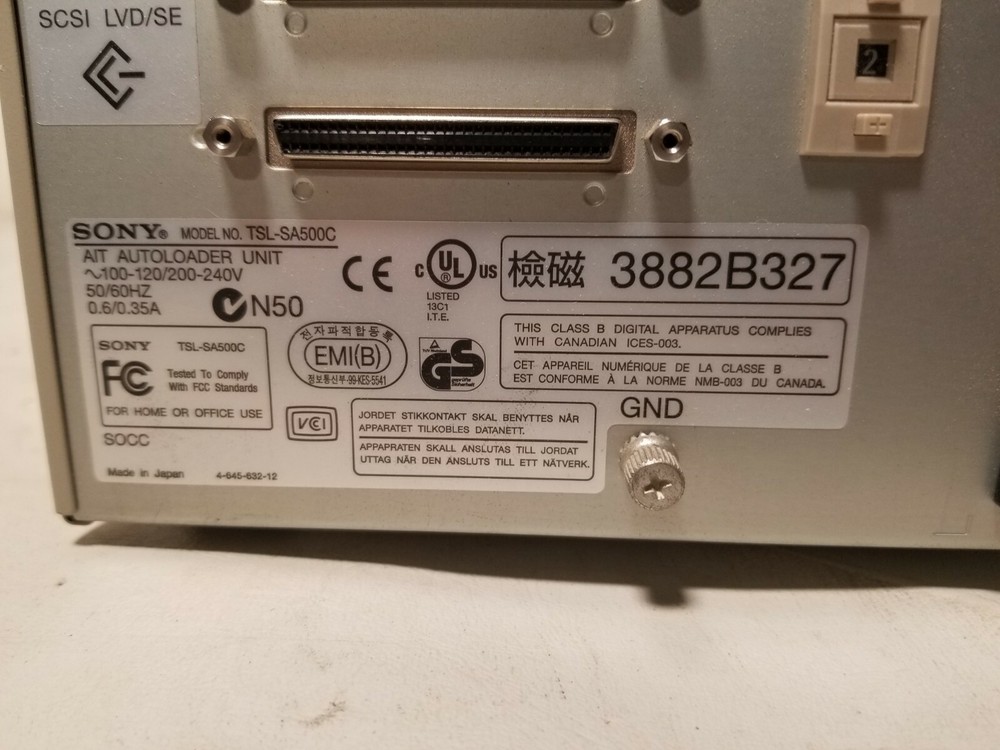 Sony AIT Autoloader Unit TSL-SA500C