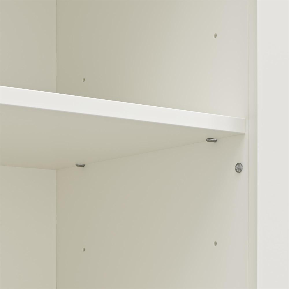 Modern Curio Cabinet w/ Glass Doors & 2 Adjustable Shelves