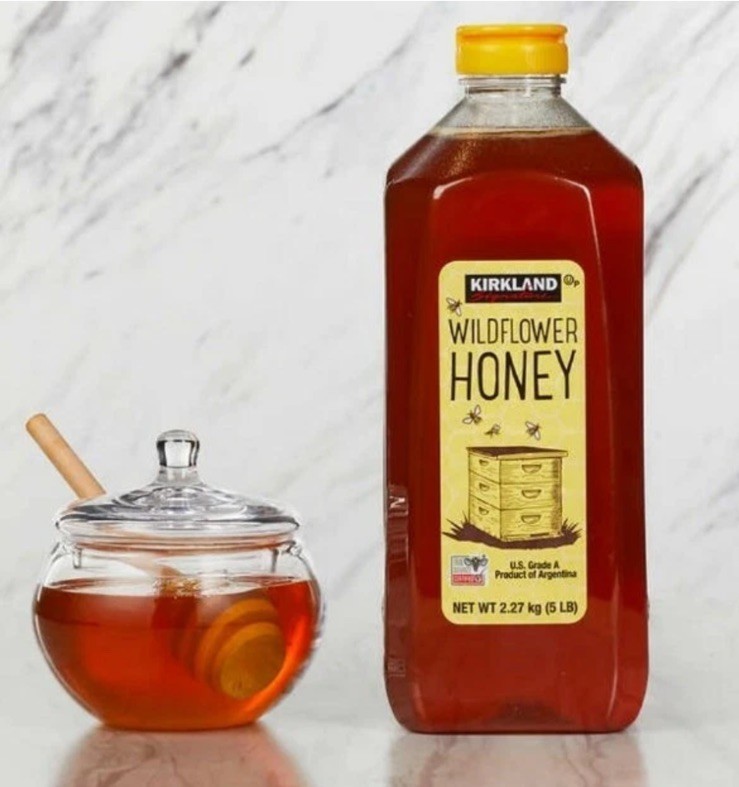 New Kirkland Wildflower Argentina Kosher Honey - USA Grade A, 5 lbs Sweet Bottle