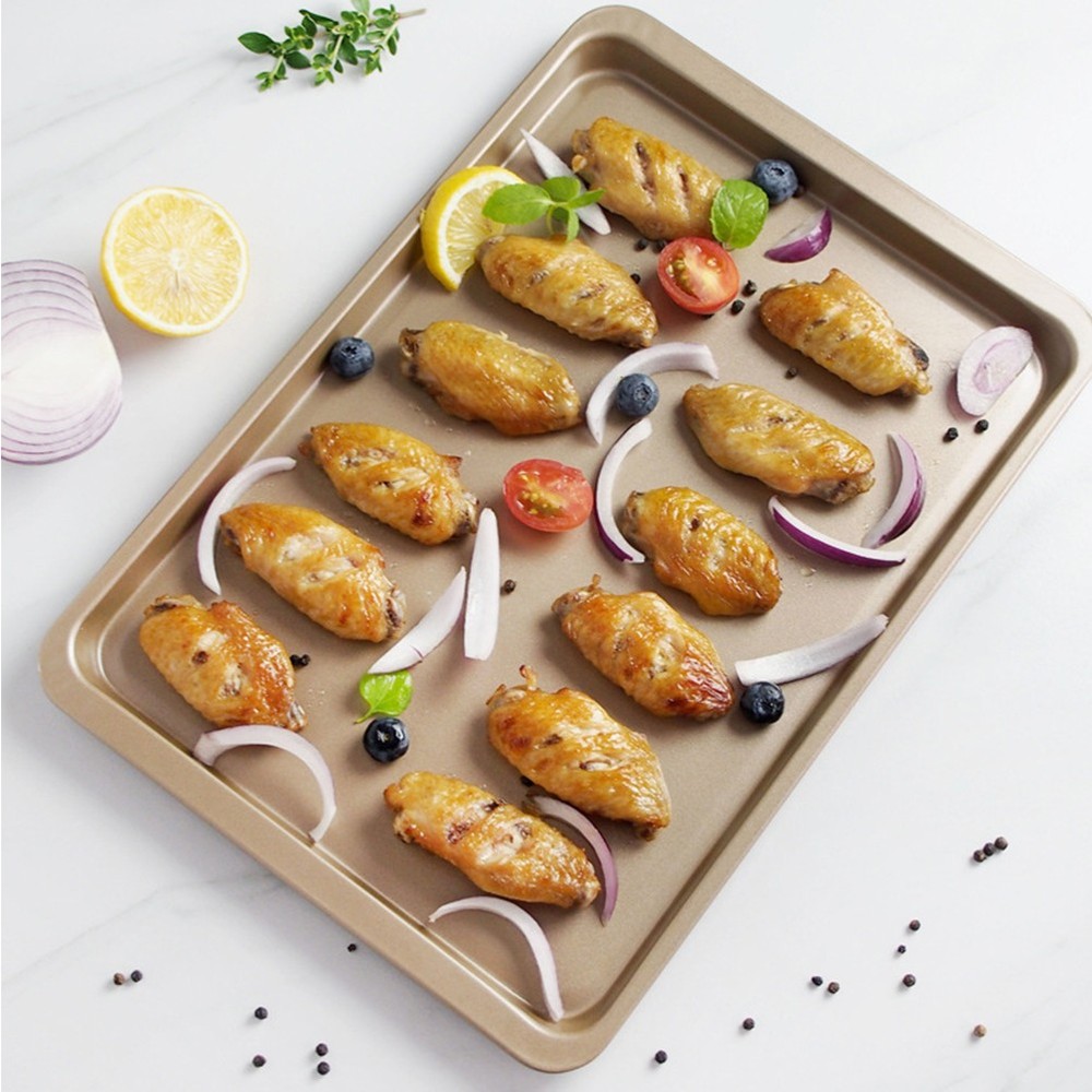 Nonstick Carbon Steel 14.5 Inch Rectangular Baking Pan Cake Mold Bakeware