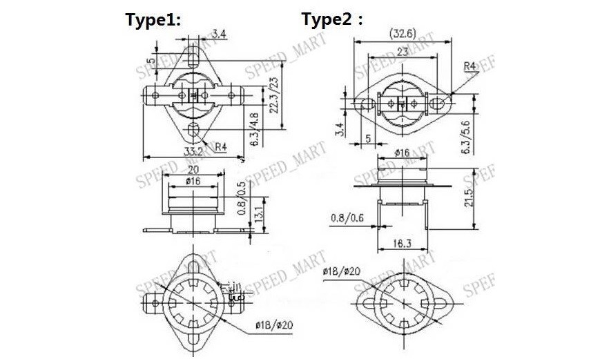 5 pcs Temperature Switch Control Sensor Thermal Thermostat 90°C N.C. KSD301