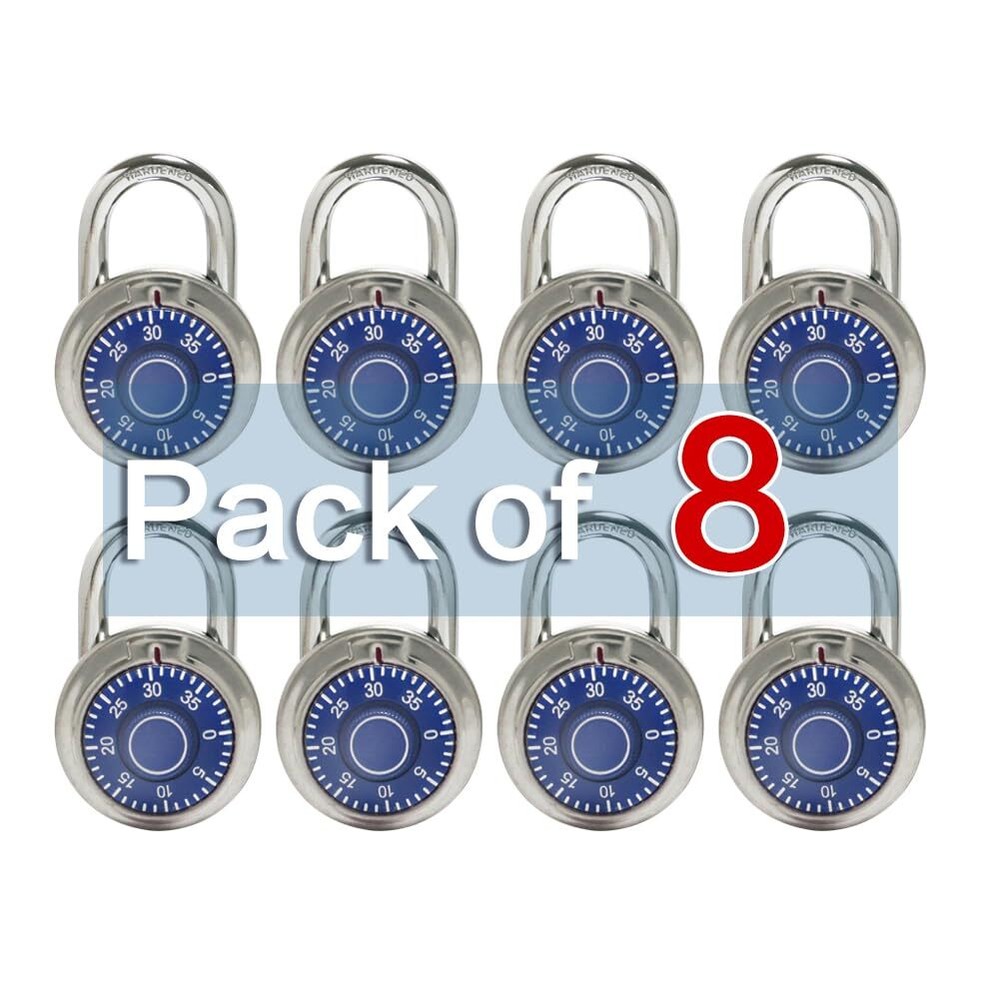 Standard Dial Combination Lock 2 inches. Wide with Different Combinations Blu...