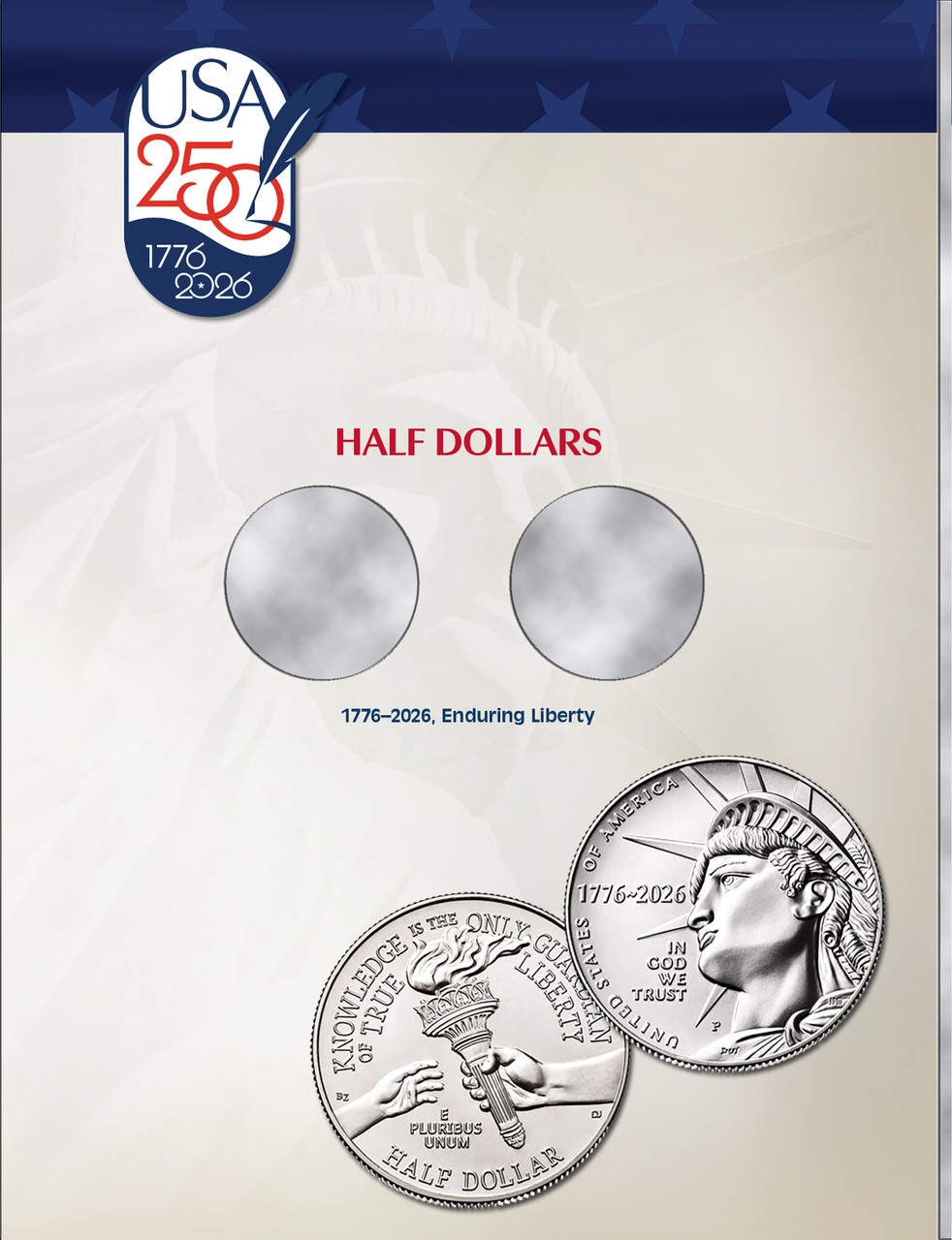 Official Whitman® Coin Folder-United States 250th Anniversary: 2026 Single Mint